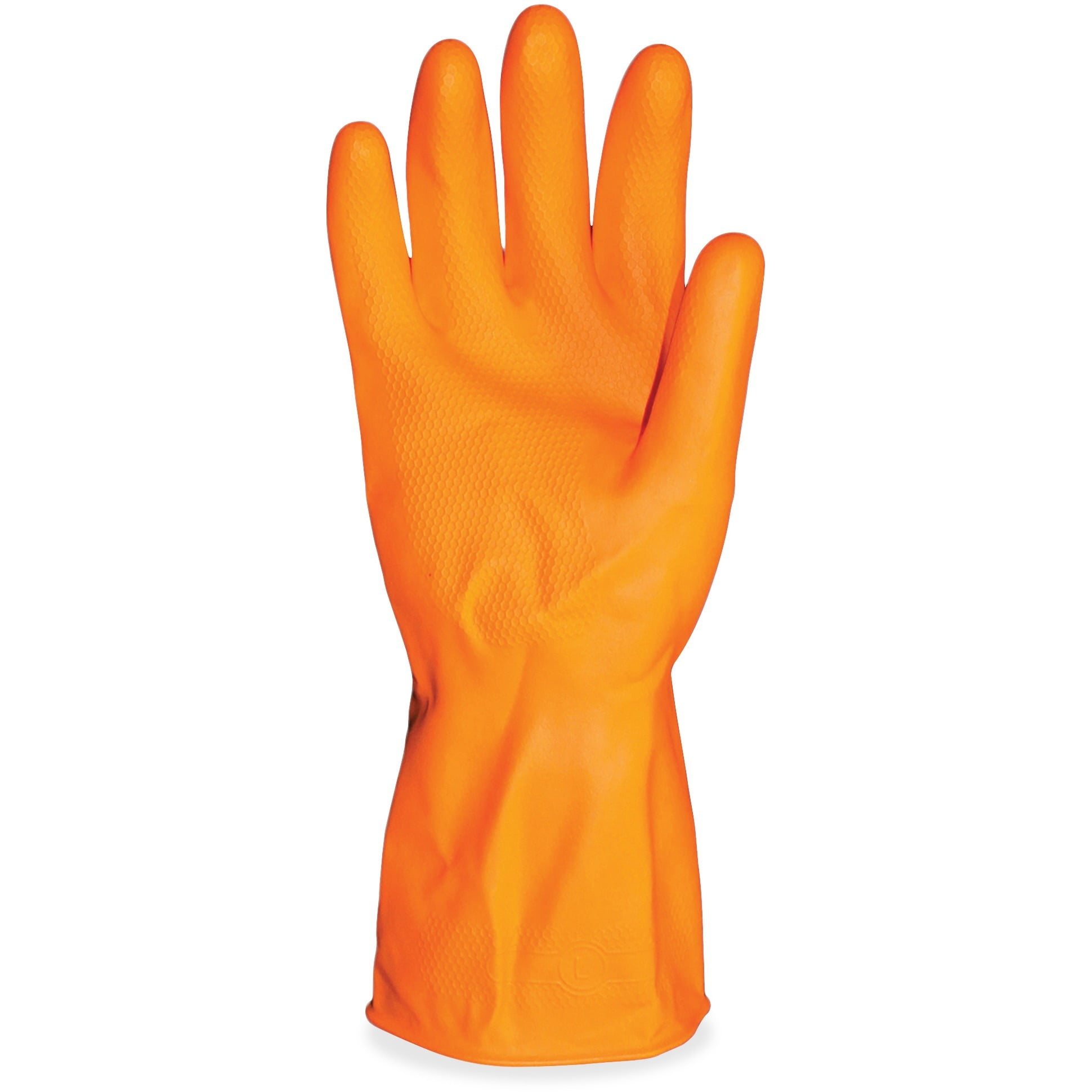 ProGuard Deluxe Flock Lined 12" Latex Gloves, Orange, 12 / Dozen (Quantity)