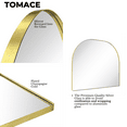 thumbnail image 6 of TEHOME Dezerae 32x40'' Large Gold Arched Mantel Mirror Arch Fireplace Mirror for Bathroom or Living Room, 6 of 8