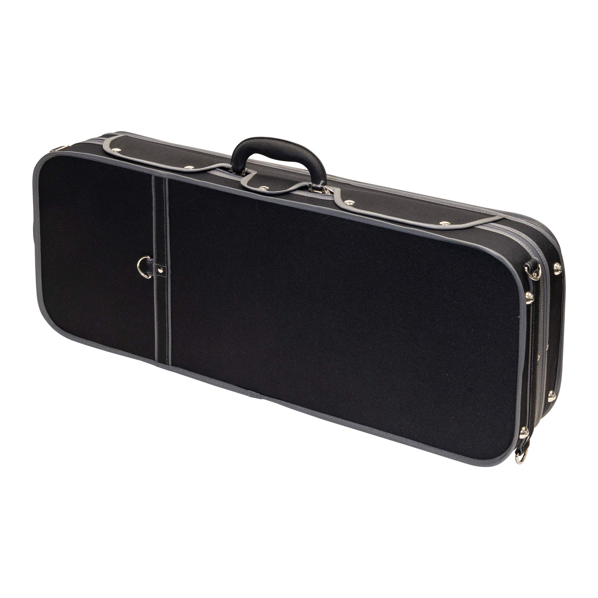 MI&VI NN-8001W Professional Double Violin Travel Case 4/4 (Full Size) Silk Interior | Hardwood Shell | Adjustable Straps | Fits Two 4/4 Full Size Violins - MIVI Music