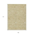 thumbnail image 3 of HomeRoots 594627 9 x 12 ft. Gold & Beige Floral Washable Indoor & Outdoor Rectangle Area Rug, 3 of 5