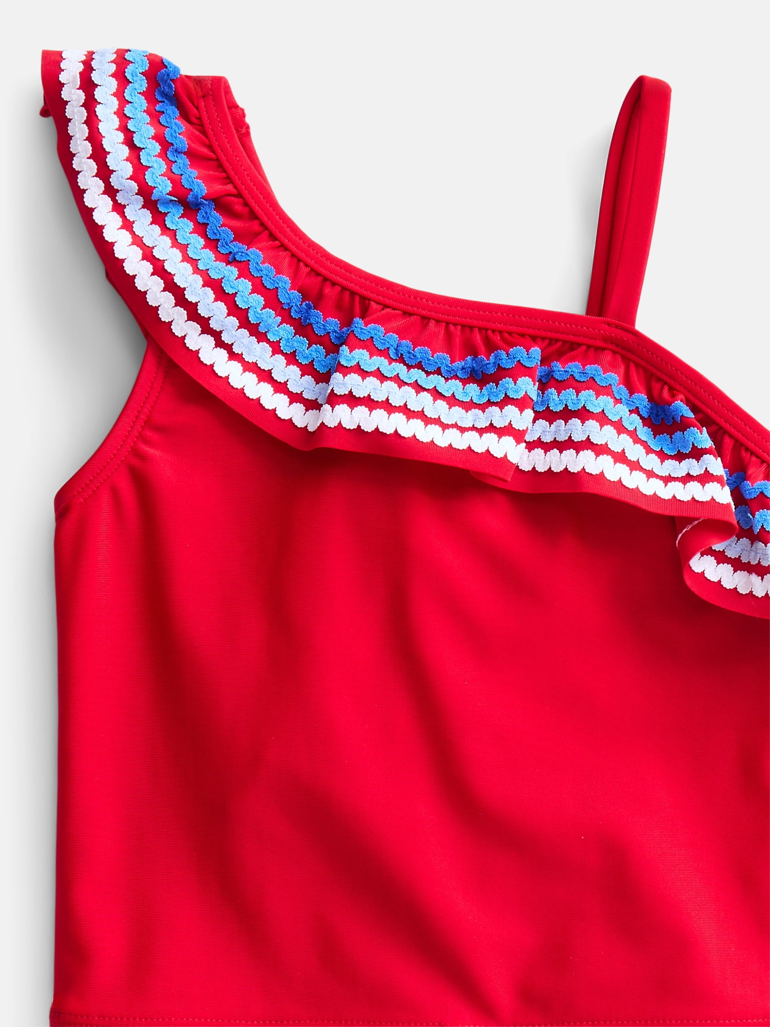 Wonder Nation Toddler Girls Ruffle Tankini Swim Set, 2-Piece, Sizes 12M-5T