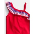 thumbnail image 2 of Wonder Nation Toddler Girls Ruffle Tankini Swim Set, 2-Piece, Sizes 12M-5T, 2 of 3