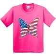 thumbnail image 3 of Inktastic Patriotic Butterfly Youth T-Shirt, 3 of 5