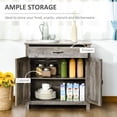 thumbnail image 3 of HOMCOM Kitchen Buffet Sideboard with Drawer, Compact Coffee Bar with Adjustable Shelf for Dining Room, Rustic Brown, Gray, 3 of 9