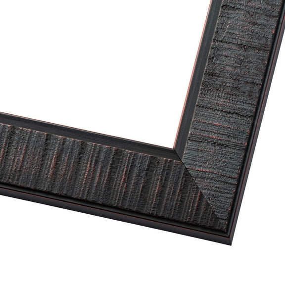 15x19 Distressed Brown Picture Frame - UV Acrylic, Foam Board Backing, Hanging Hardware