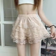 thumbnail image 5 of Sweet 5 Layered Ruffle Lace Frilly Cake Shorts Japanese Women Girls Casual Safety Shorts Wide Leg Pettipants Knickers, 5 of 8