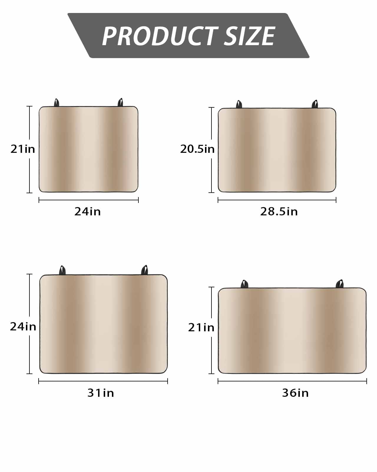 Stove Top Covers for Electric Stove, Khaki Ombre Glass Stovetop Cover Protector, Modern Abstract Art Farmhouse Gradient Induction Cooktop Protector Oven Mat for Kitchen Countertop 28.5"x20.5"