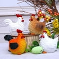 thumbnail image 7 of Jiibva Resin Chicken Figurines Cartoon Hen Statue Easter Decoration Realistic Chicken Desktop Ornaments,Crafts Animal Figurines Sculpture Gift, 7 of 7
