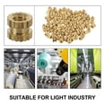 thumbnail image 3 of Miangastore 100Pcs Press In Nuts Golden Brass Knurled Nuts for Plastic Table Arrangement and Diy Projects, 3 of 9