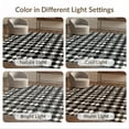 thumbnail image 7 of ODIKA 6'x9' Washable Area Rug Geometric Grid Farmhouse Style Balanced Lattice Diamond Design for Queen Size Bedroom, Under Bed, Master Suite, Easy Care, Non-Shedding, 7 of 7