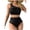 Black, variant on Sports Swimsuit Set for Women Solid Color Surf Style Jumpsuit One Piece