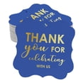 thumbnail image 1 of Inkdotpot Real Gold Foil Thank You For Celebrating With Us Bridal Shower-Baby Shower-Retirement-Wedding-Birthday Tags Favor Bracket Shape Hang Pack Of 50 Paper Tags, 1 of 7