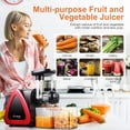 thumbnail image 4 of Cold Press Juicer, Aobosi Juicer Machine,Slow Masticating Juicers Machines with Reverse Function, Quiet Motor, High Juice Yield with Juice Jug & Brush for Cleaning (Red), 4 of 8