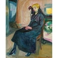 thumbnail image 3 of Edvard Munch 12x14 Black Modern Framed Museum Art Print Titled - Seated Young Woman (Seated Young Woman) (1916), 3 of 5