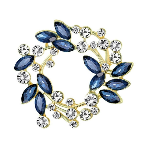 zttd fashion corsage pin leaf brooch brooch rhinestone ladies wreath brooch
