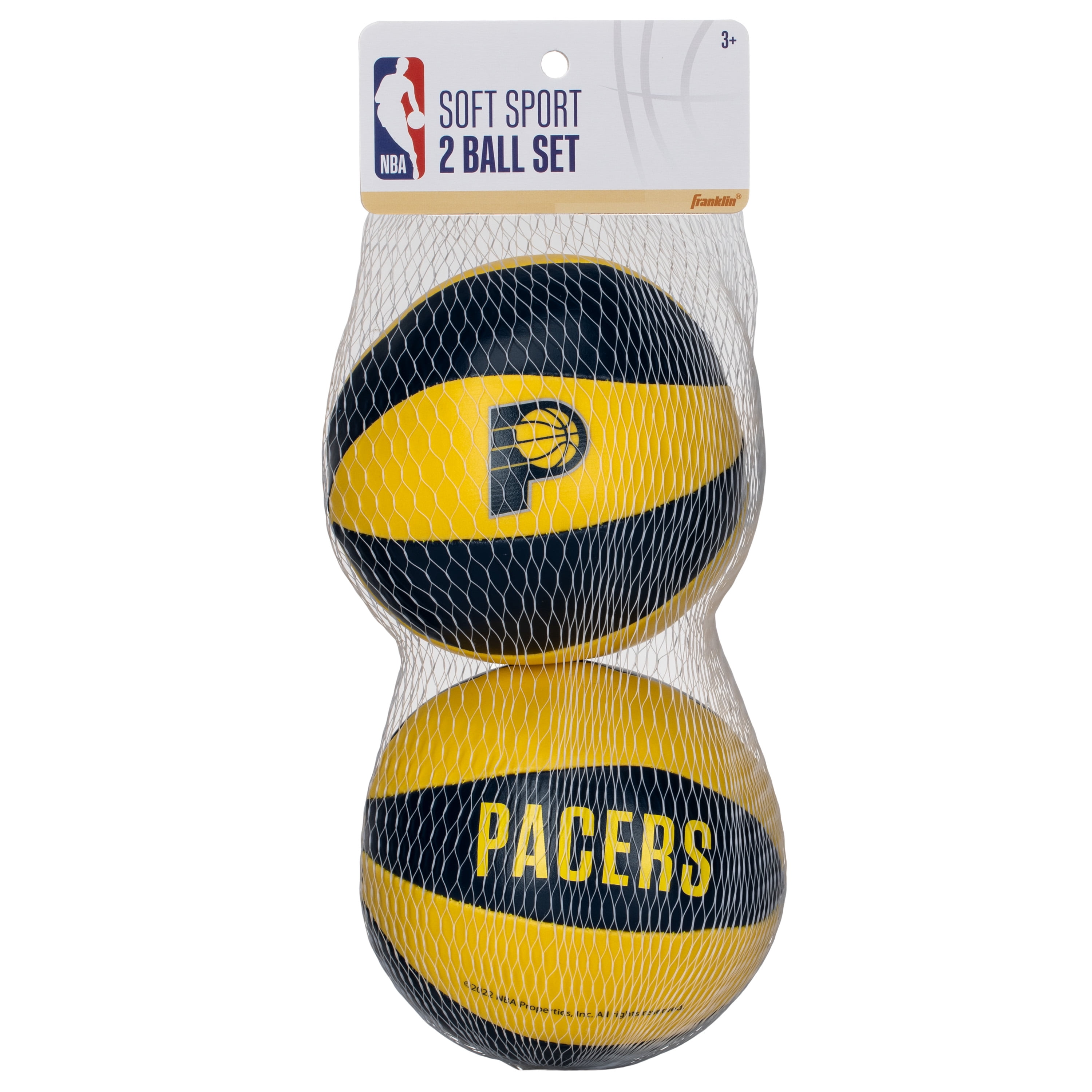 Franklin Sports NBA Indiana Pacers Toy Basketballs - 2 Pack of