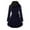 Dark blue, variant on Women's Fleece Jackets & Coats, Women Windbreaker Warm Outwear Button Closure Asymmetrical Hem Cloak Coat Black S
