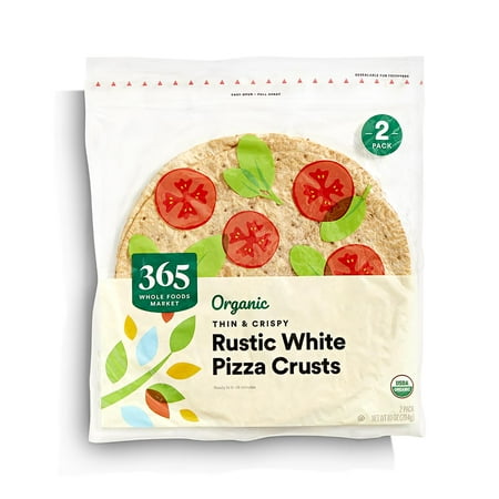 365 by Whole Foods Market, Organic Rustic White Thin & Crispy Pizza Crusts, 2 ct