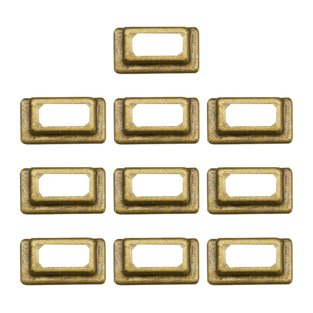 1:6 modelo DIY etiqueta accesorios juguetes, sa de estar baño cocina muebles Micro paisaje, adornos en miniatura suministros de paisaje Bronce Hugo Etiqueta de casa de muñecas DIY