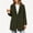 Army Green, variant on Women's Fleece Coat Button Down Mid Length Fuzzy Teddy Coat Notch Lapel Casual Winter Overcoat with Pockets S-3XL