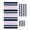 Navy Pink, variant on Navy Blue Khaki Striped Towel Set of 3, Soft Microfiber Bath Towels, Hand Towel, Washcloths, Modern Minimalist Ombre Lines Quick-Dry Absorbent Towels for Bathroom Kitchen Hotel Beach Gym Spa