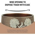 thumbnail image 3 of Popular Bath Ombre Rose Waste Basket, Burgundy-Gold, 3 of 3