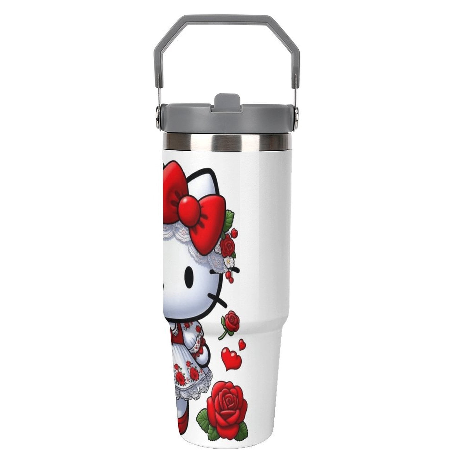 ZOJI Stainless Steel Insulated Bottle Mug - 35 Oz, Double Wall Vacuum, Twist-Off Lid Cup, BPA-Free, Red