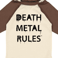 thumbnail image 4 of Inktastic Death Metal Rules White T-shirt Boys or Girls Long Sleeve Baby Bodysuit, 4 of 5