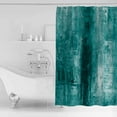 thumbnail image 4 of 72x78 Inch Shower Curtain Teal Bathroom Decor Waterproof Fabric Bathtub Bath Curtains Decorative Retro Oil Painting Modern Abstract Art Aesthetics Extra Long Shower Curtain Set with Hooks, 4 of 6