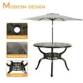 thumbnail image 3 of W WARMHOL 5-Piece Outdoor Patio Dining Set, All-Weather Cast Aluminum Patio Furniture Set for Backyard Garden Deck with 4 Chairs, 4 Cushions and 38.5" Round Table, 2" Umbrella Hole, 3 of 7