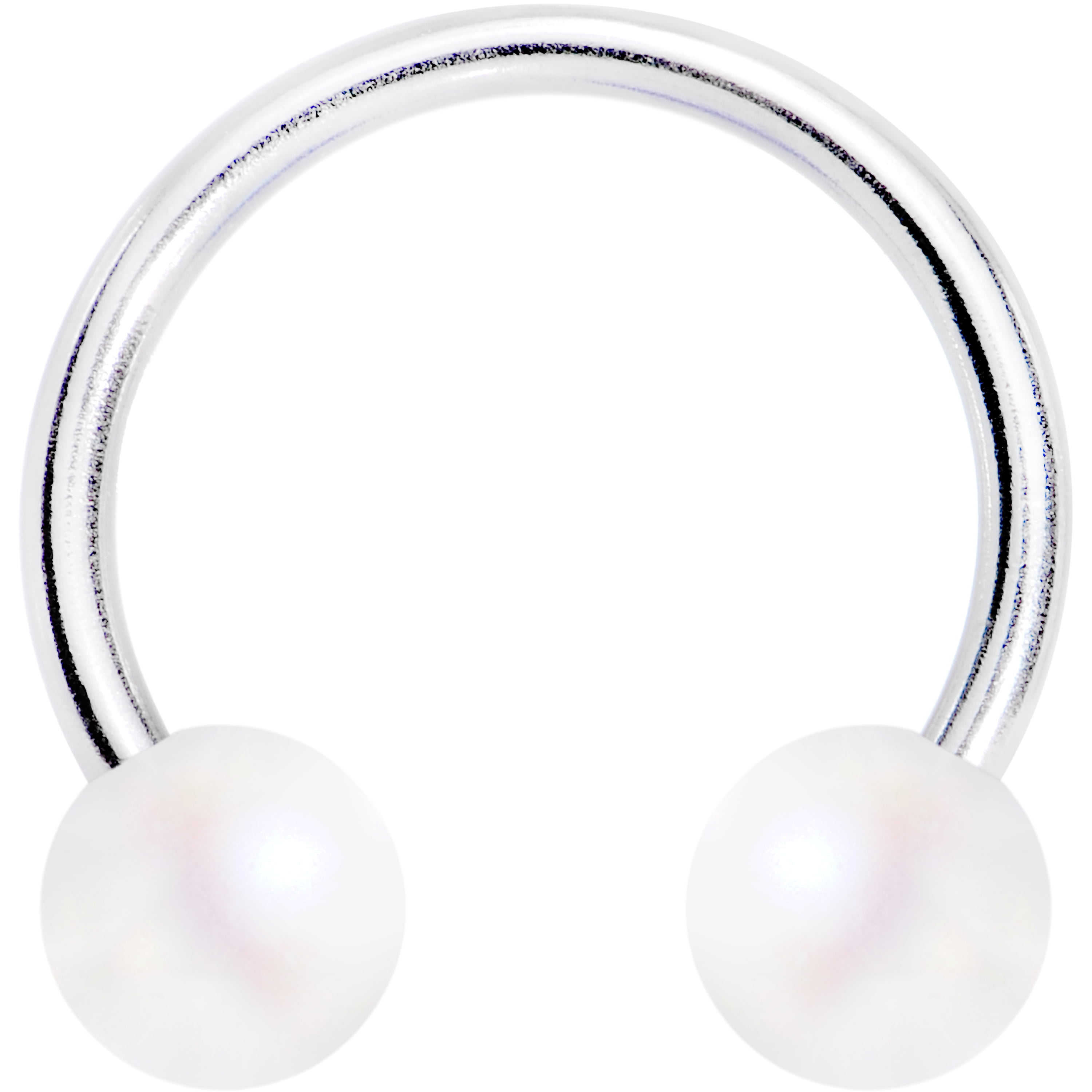 Stainless Steel Preciosa White Opal Crystal Disco Ball Labret Eyebrow Horseshoes