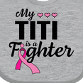 thumbnail image 4 of Inktastic Breast Cancer Awareness My Titi is a Fighter Boys or Girls Baby Bib, 4 of 4