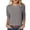 Grey, variant on Womens Tops Trendy 3/4 Sleeve T Shirt Crewneck Print Blouses,Light Green,M