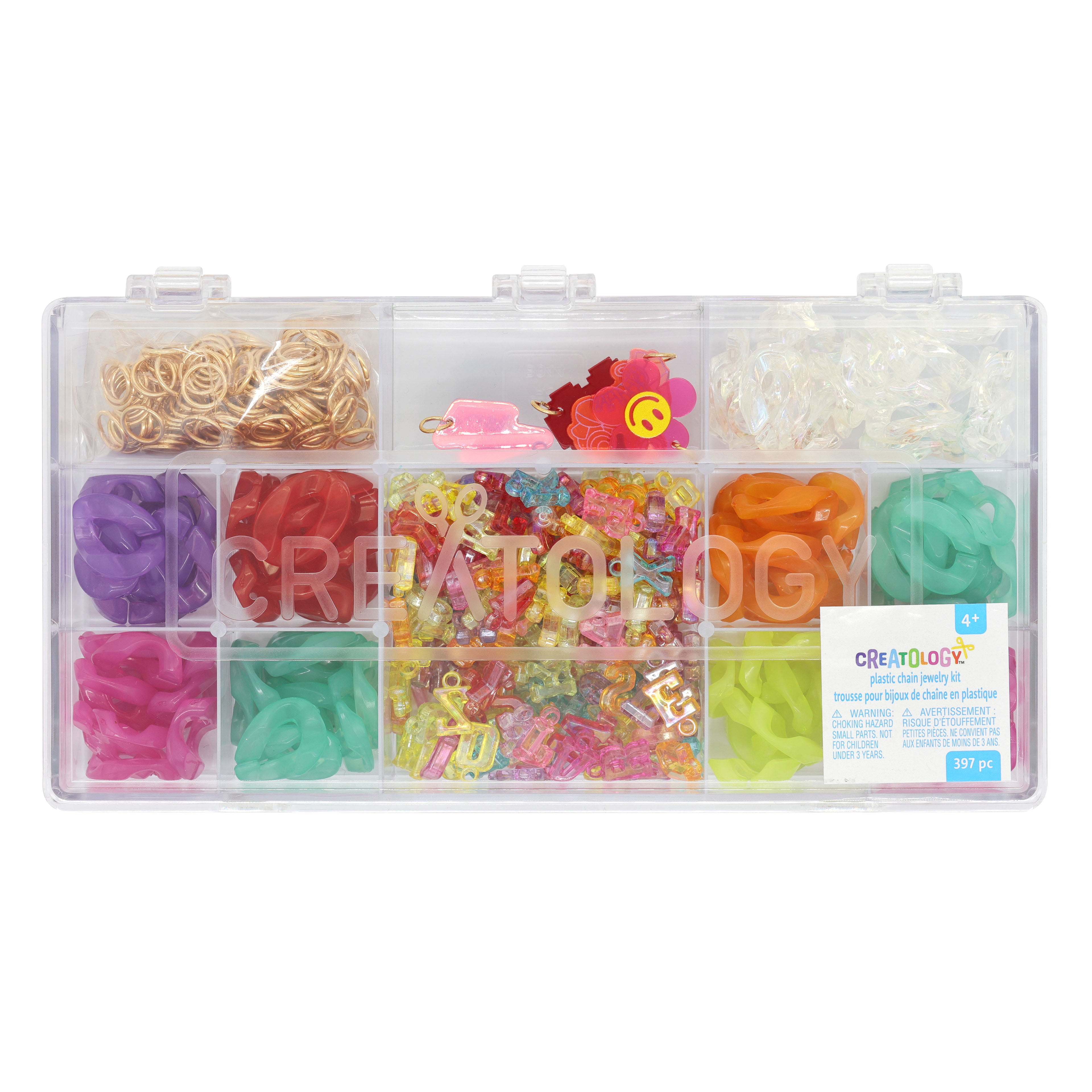 Plastic Chain Jewelry Kit by Creatology - Plastic Beads for Making Jewelry - Charms - Friendship Bracelets - and Arts & Crafts - 1 Pack