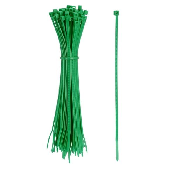 Zip Ties Plastic Cable Ties, Self-Locking Wire Zip Tie 6 Inch - (1000 Pack, Green)