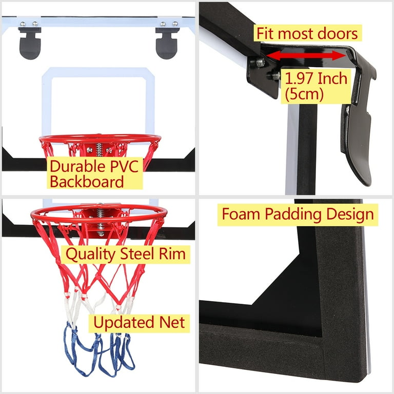 Zimtown Mini Wall Mount Basketball Hoop, Baketball Goal System for  Kids/Adult Indoor, Office Cubicle Playing Game