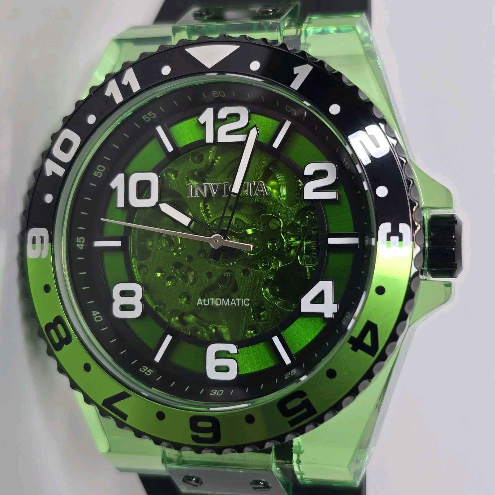 26A09 Men's Gemini Semi-Skeleton Black Dial Automatic Stainless