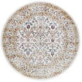 thumbnail image 3 of Traditional Area Rug (5'3'' Round) Oriental Beige, Cream Indoor Round Easy to Clean, 3 of 6