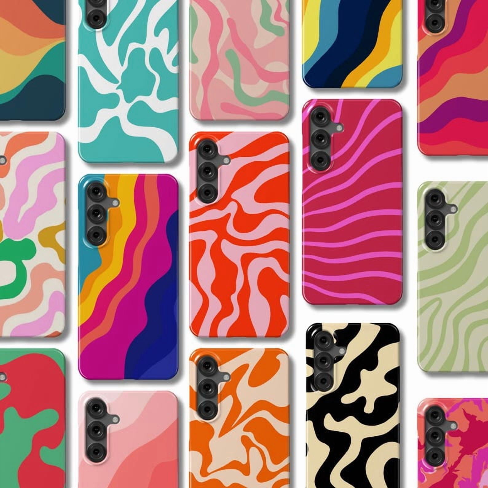 Colorful Swirl Tough Phone Case, Impact-Resistant Protective Cover Compatible with Select Samsung Galaxy Models