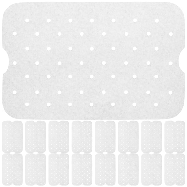 100 hojas de revestimientos desechables para freidora de aire, revestimientos de papel para hornear con agujeros para freidora de aire