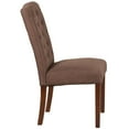 thumbnail image 2 of HERCULES Grove Park Series Black Leather Tufted Parsons Chair, 2 of 6