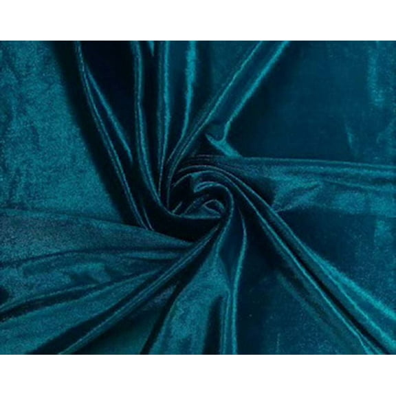 Imported Plush Silk Teal Blue Velvet Fabric ~ 44quot; wide