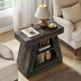 thumbnail image 5 of Finmind 3-Tier End Table, Modern Side Table with Storage Shelf, 26.8" Black Nightstand, 5 of 7