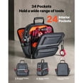 thumbnail image 2 of KFFKFF 13.2-Inch Tool Bag with 34 Pockets, Portable Organizer with Hard Plastic Base, Durable Zipper, Adjustable Shoulder Strap, Ideal for Tool Storage and Easy Carrying, 2 of 9