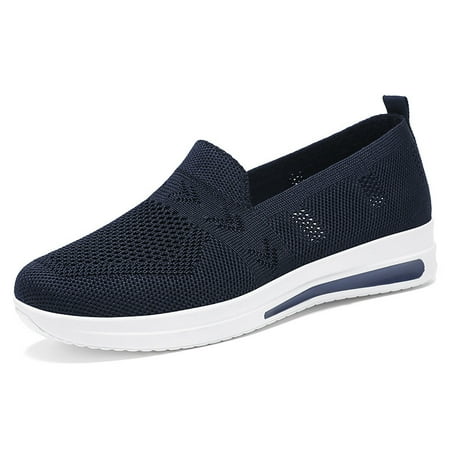 

Shoes Women‘s Summer Fly-woven Breathable Slip-on Casual Shoes for Middle-aged and Elderly Moms Shoes Soft-soled Single-layer Shoes Women‘s Shoes