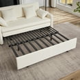 thumbnail image 7 of Oversized 66" Sleeper Sofa with Pull-Out Bed, 3-in-1 Convertible Sofa Bed with Storage Pockets for Living Room, Beige, 7 of 7