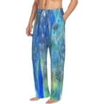 thumbnail image 2 of Balery Peacock print Men's Pajama Pants,Ultra Lightweight Pjs,Lounge Pant-Small, 2 of 9