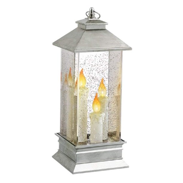 Grasslands Road Silver Light Up Glitter Lantern