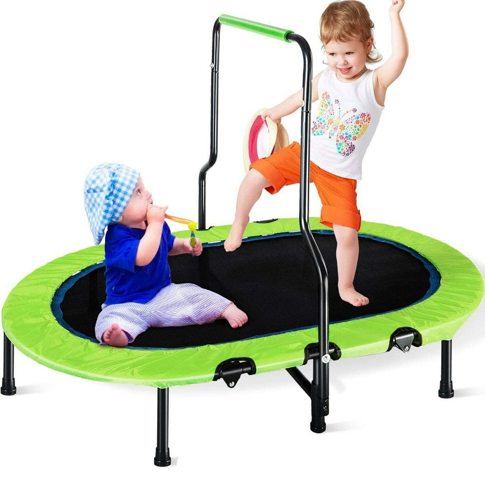 Indoor Trampoline for Kids, 55" Mini Trampoline with Safety Padded