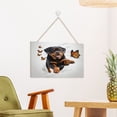 thumbnail image 4 of Rottweiler Dog Hanging Wood Sign Home Decorative, Dog Decor, Funny Dog Sign, Home Wall Decor, Rustic Door Hanger, Gift for Dog Lovers, Pet Lovers,Pet Owners 10x16 inches, 4 of 8
